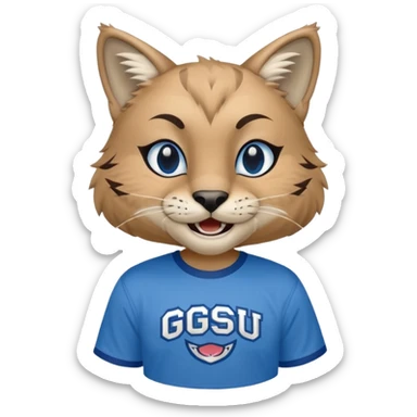 Georgia College and State University Bobcat mascot emoji copy and paste sticker