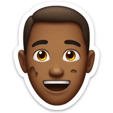 create a brown skinned vampire with freckles on his face  sticker