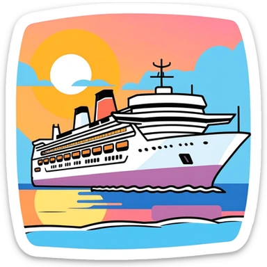 Shabbat shalom include sunset on a cruise sticker