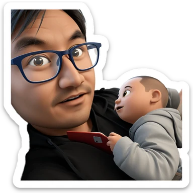 boys reading indoors together sticker