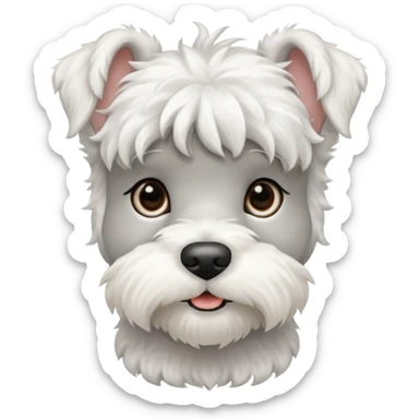 schnauzerwhite mini schnauzer sticker