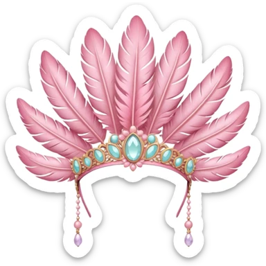 Pink headpiece sticker