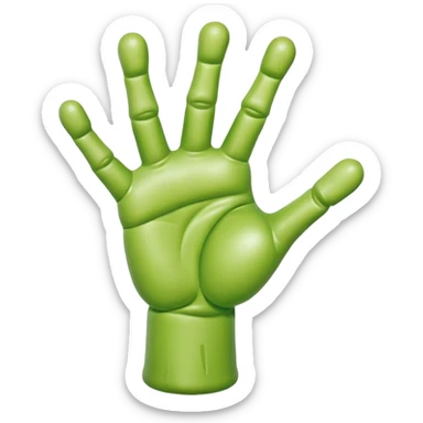 Jeff Koons style zombie inflatable hand   sticker