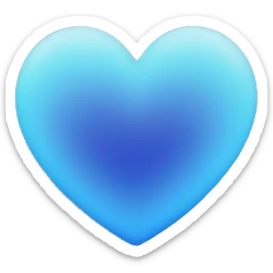 love heart beautiful blue gradient sticker