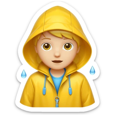 yellow raincoat sticker