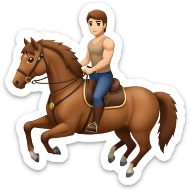 horse riding a human sticker