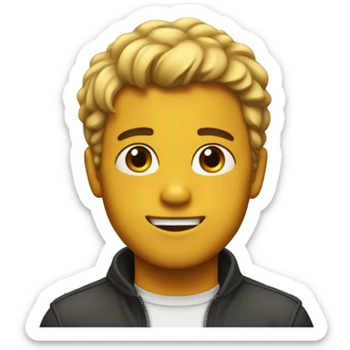 Good boy with oily hair sticker