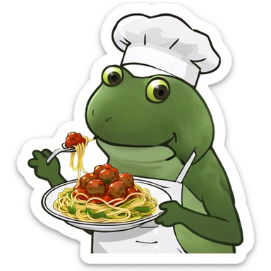 Spaghetti with meatballs  sticker