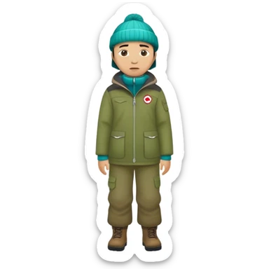 greenland citizen standing full scale sticker