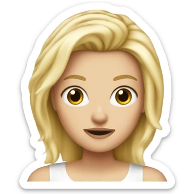 mad blonde hair white girl sticker