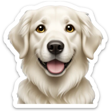 White golden retriever sticker