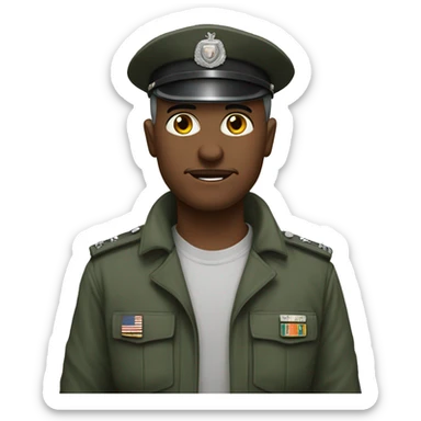 Homem com farda da polícia militar  sticker