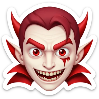red men Vampire sticker