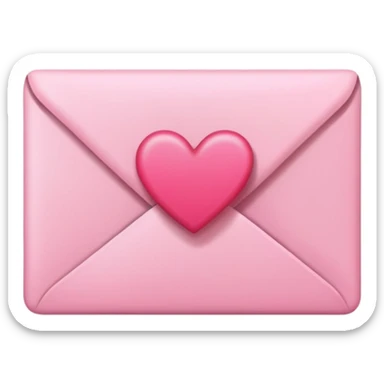 Pink romantic letter sticker