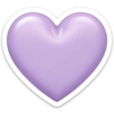 pastel lilac heart sticker