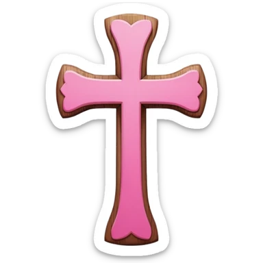 Pink cross sticker