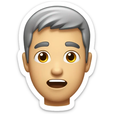 guy putting hands on his head surprised  sticker