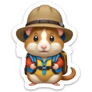 explorer hamster sticker