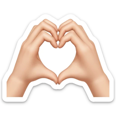 two hands forming a heart, symbolizing mutual understanding and preventing arguments sticker