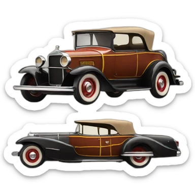vintage car us sticker