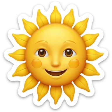 smiling sun, simple and bright sticker