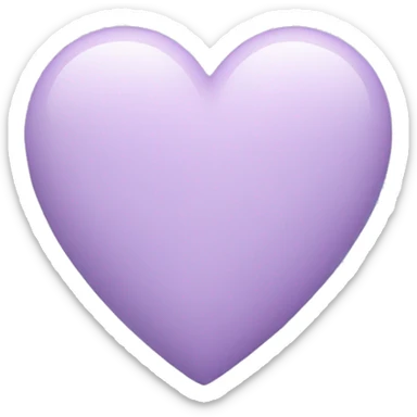 pastel lilac coloured heart sticker