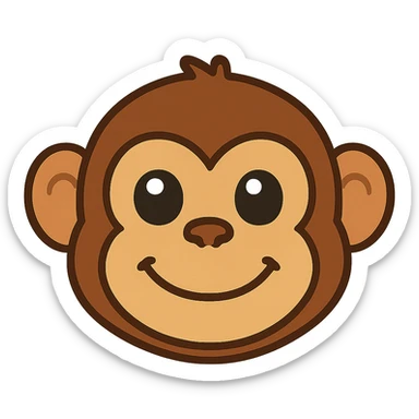 A monkey emoji sticker