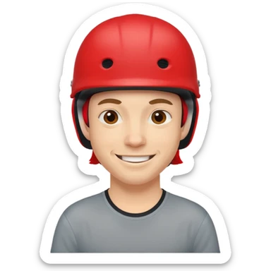 skater with red helmet sticker
