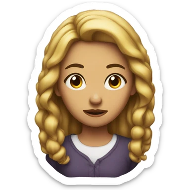 A girl with contempt sticker