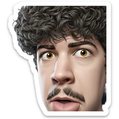 realistic portrait of a man sticker