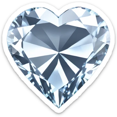 Heart shaped 56-carat crystal diamond sticker