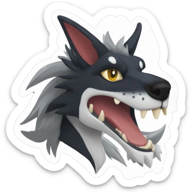  Cool Edgy Sergal-Mightyena-Houndoom-Fakémon  sticker