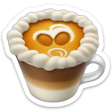 pumpkin spice latte with ghost foam sticker