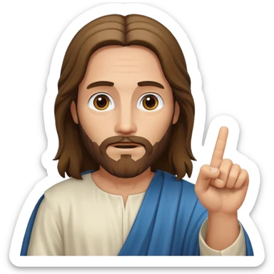 jesus pointing toward you with finger sticker