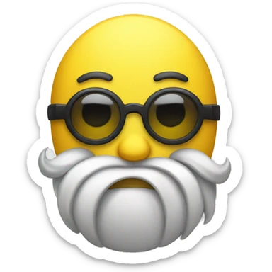 Yellow emoji but with cold attitude sticker