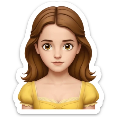 emma watson as belle Cinematic Realistic sticker