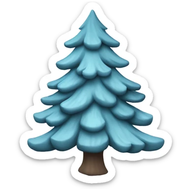 pale blue pine tree sticker