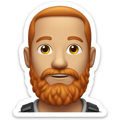 34 year old red beard man sticker