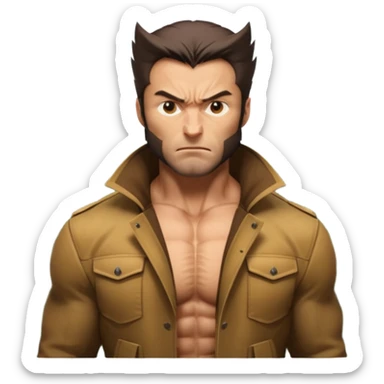 Wolverine in forest  sticker