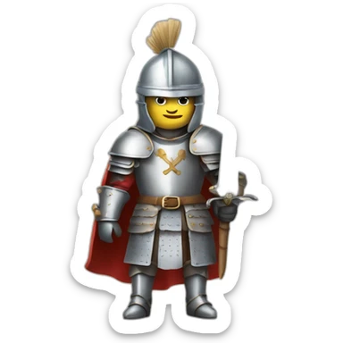 Un bélier en armure de chevalier sticker