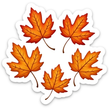 Tree falling leaves sticker