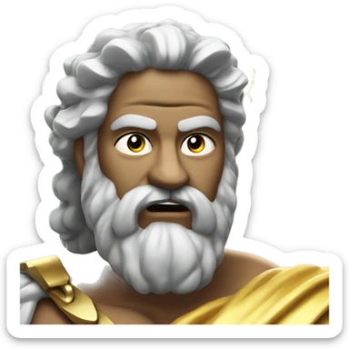 Zeus greek god with lightning bolt sticker