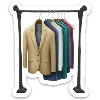 clothes on a hanger sticker