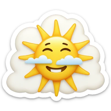 Sunshine and clouds with cheerful text like "Good Vibes Only" sticker