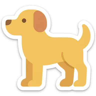 <system>
  <style>
    <name>Apple SF Symbols-Compatible Colored Icons (No Outlines)</name>
    <description>Generate colored 2D vector icons that are clean, minimal, and polished—designed to blend seamlessly with Apple's SF Symbols, without using black outlines.</description>
    <rules>
      <color>
        <palette>Soft, modern system-like colors (e.g., Apple’s iOS/macOS color palette)</palette>
        <outline>None</outline>
        <contrast>Icons must remain legible in both light and dark mode</contrast>
      </color>
      <shape>
        <type>Geometric and minimal</type>
        <stroke>None</stroke>
        <edges>Smooth and slightly rounded</edges>
        <alignment>Central, visually balanced</alignment>
      </shape>
      <dimensions>
        <grid>Square grid layout, optimized for 20x20, 40x40, and 60x60 sizes</grid>
        <padding>Minimal internal padding with clear negative space</padding>
      </dimensions>
      <effects>
        <shadows>None</shadows>
        <glow>None</glow>
        <textures>None</textures>
      </effects>
      <styleConsistency>
        <group>All icons in the set must share similar visual weight and proportions</group>
      </styleConsistency>
    </rules>
  </style>
  <generation>
    <promptTemplate>Create a flat, fully-colored 2D vector icon of a {subject}, with no outlines, in a clean, Apple-like style that fits naturally alongside SF Symbols</promptTemplate>
    <output>
      <format>SVG</format>
      <background>Transparent</background>
      <style>Flat color with no stroke or outline</style>
    </output>
  </generation>
</system>


{subject} = dog sticker