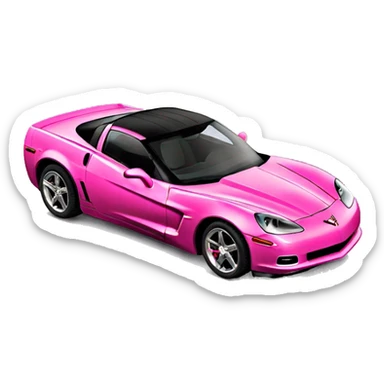 Pink c6 corvette sticker