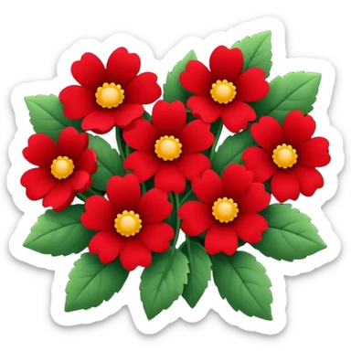dark red flowers sticker