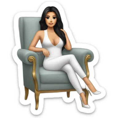 Kardashian sur une chaise sticker