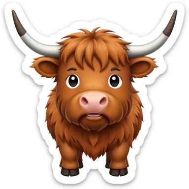 Highland cow sticker