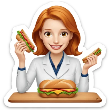 Jessica Chastain, making sandwich  sticker